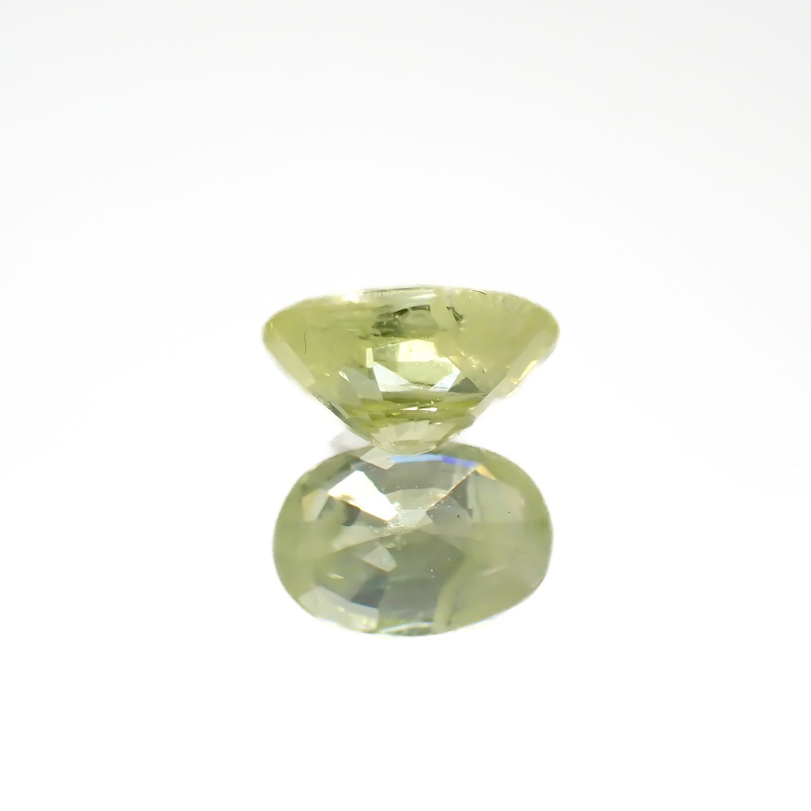 クリソベリル(宝石名クリソベリル)マダガスカル産 1.17ct 識別済[220817450]7.6x5.2mm前後