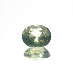 グリーンジルコン(宝石名ジルコン) スリランカ/カンボジア産 1.62ct 識別済[21038609]7.3×6mm前後