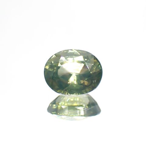 グリーンジルコン(宝石名ジルコン) スリランカ/カンボジア産 1.62ct 識別済[21038609]7.3×6mm前後