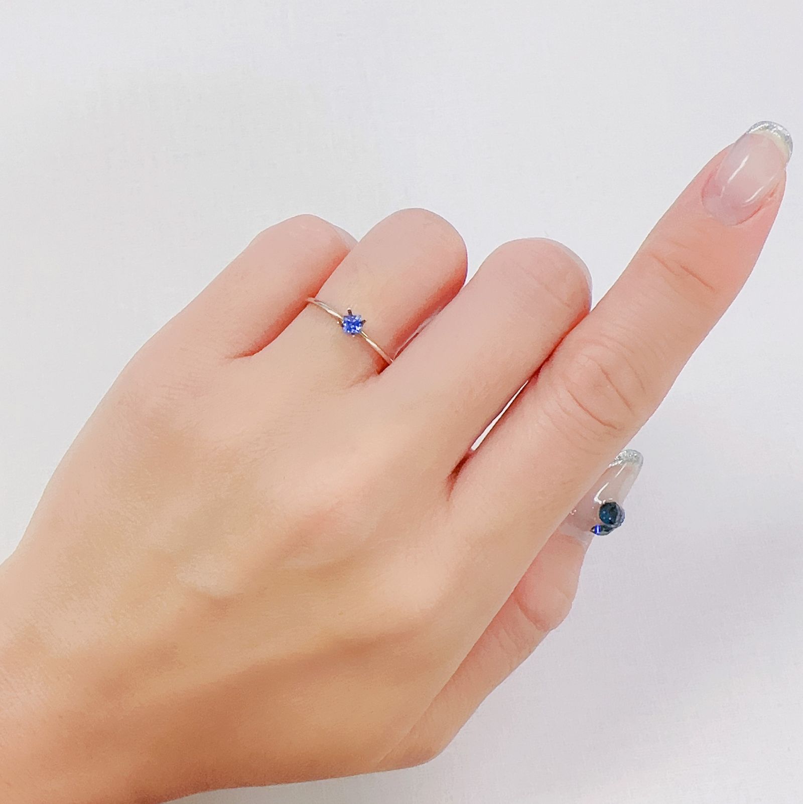 ◇プリンセスカット◇サファイア(宝石名サファイア)スリランカ産 0.12ct 識別済[230622448]2.7x2.7mm前後