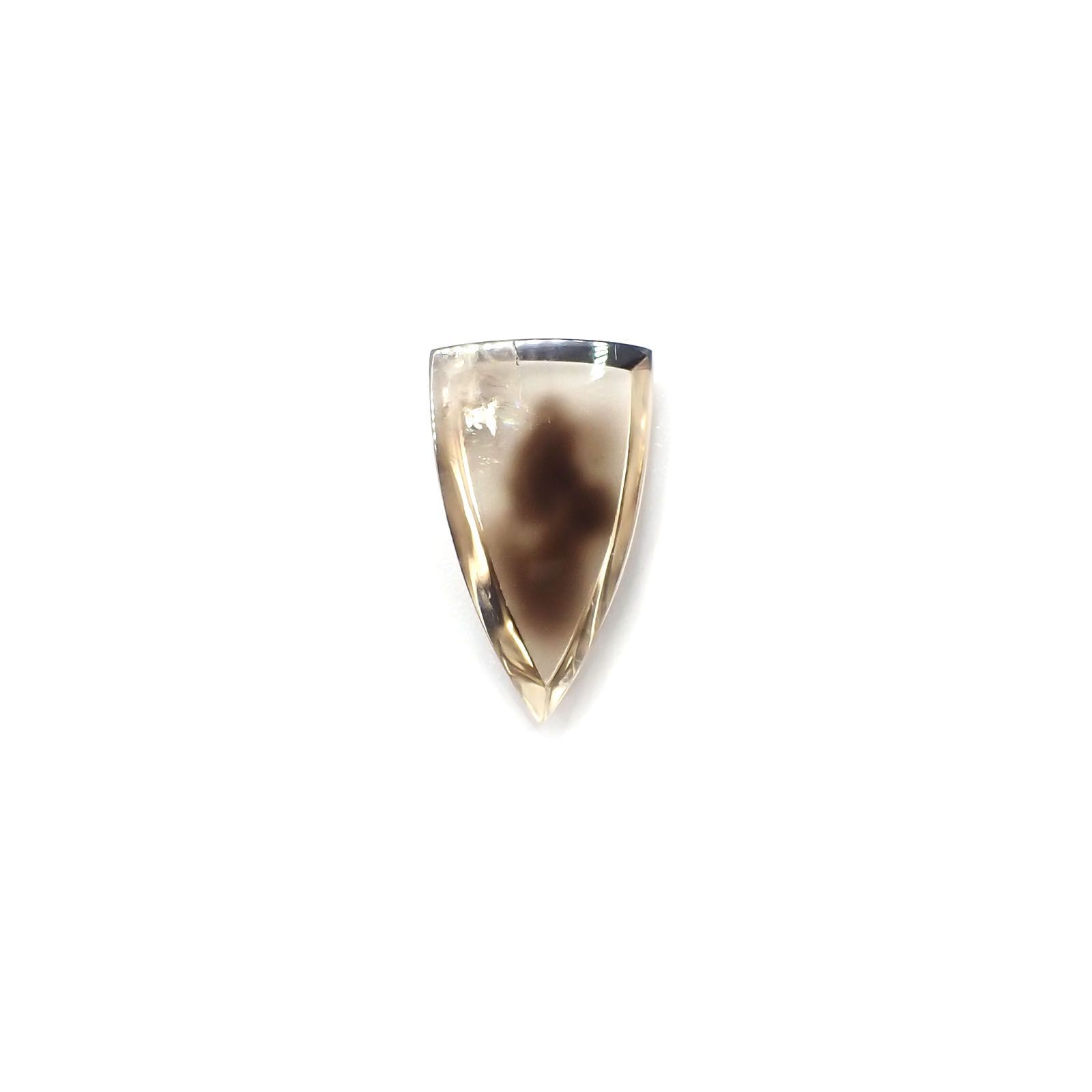 ダルメシアンクォーツ(宝石名ラジエーション・ダメージ・クォーツ)ブラジル産 10.96ct 識別済[231023974]21.8x12.5mm前後