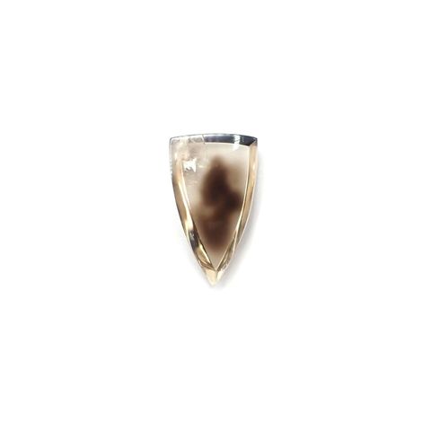 ダルメシアンクォーツ(宝石名ラジエーション・ダメージ・クォーツ)ブラジル産 10.96ct 識別済[231023974]21.8x12.5mm前後