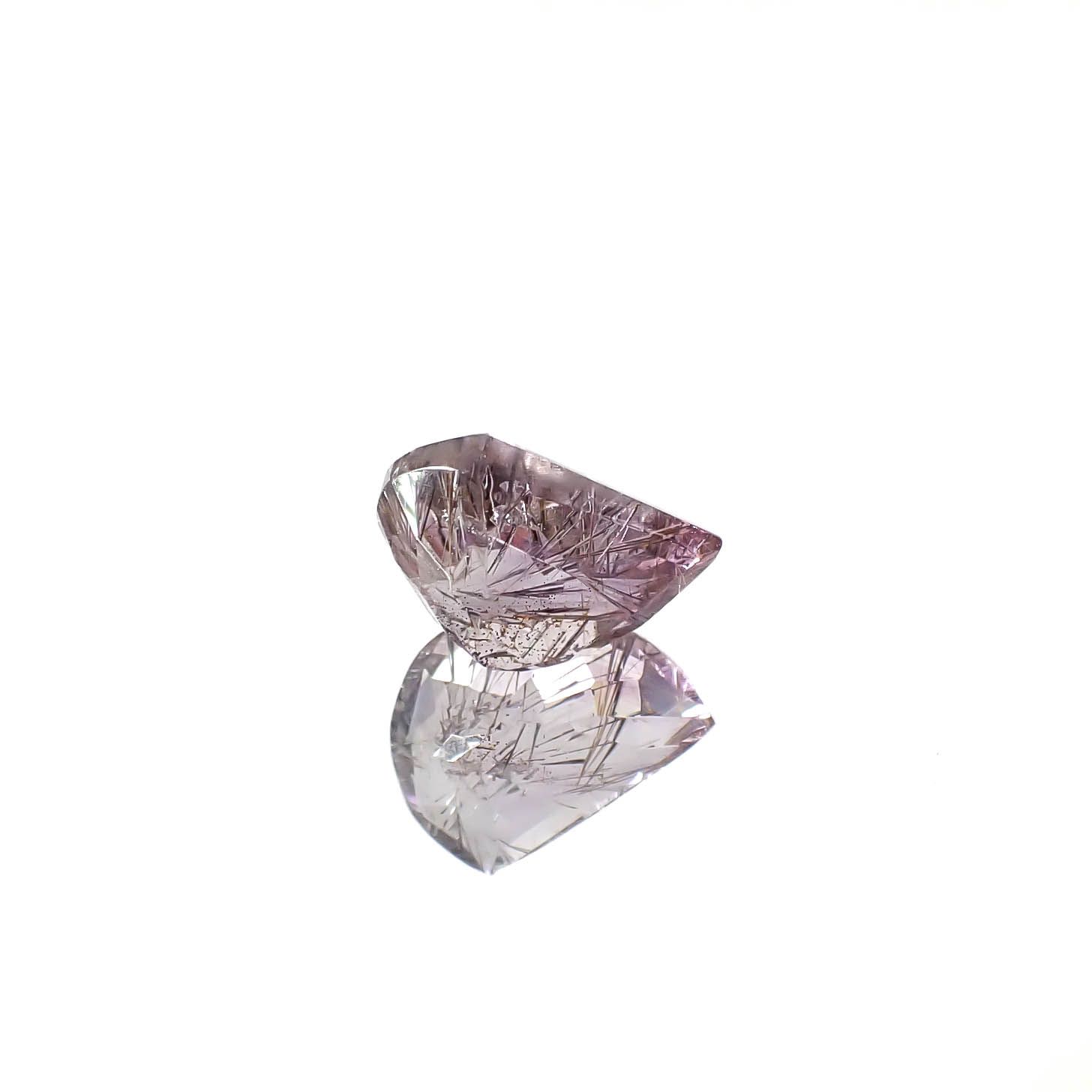 ◇カスタムカット◇アメジストエレスチャル ブラジル産 2.86ct [250730857]10.2x7.8mm前後