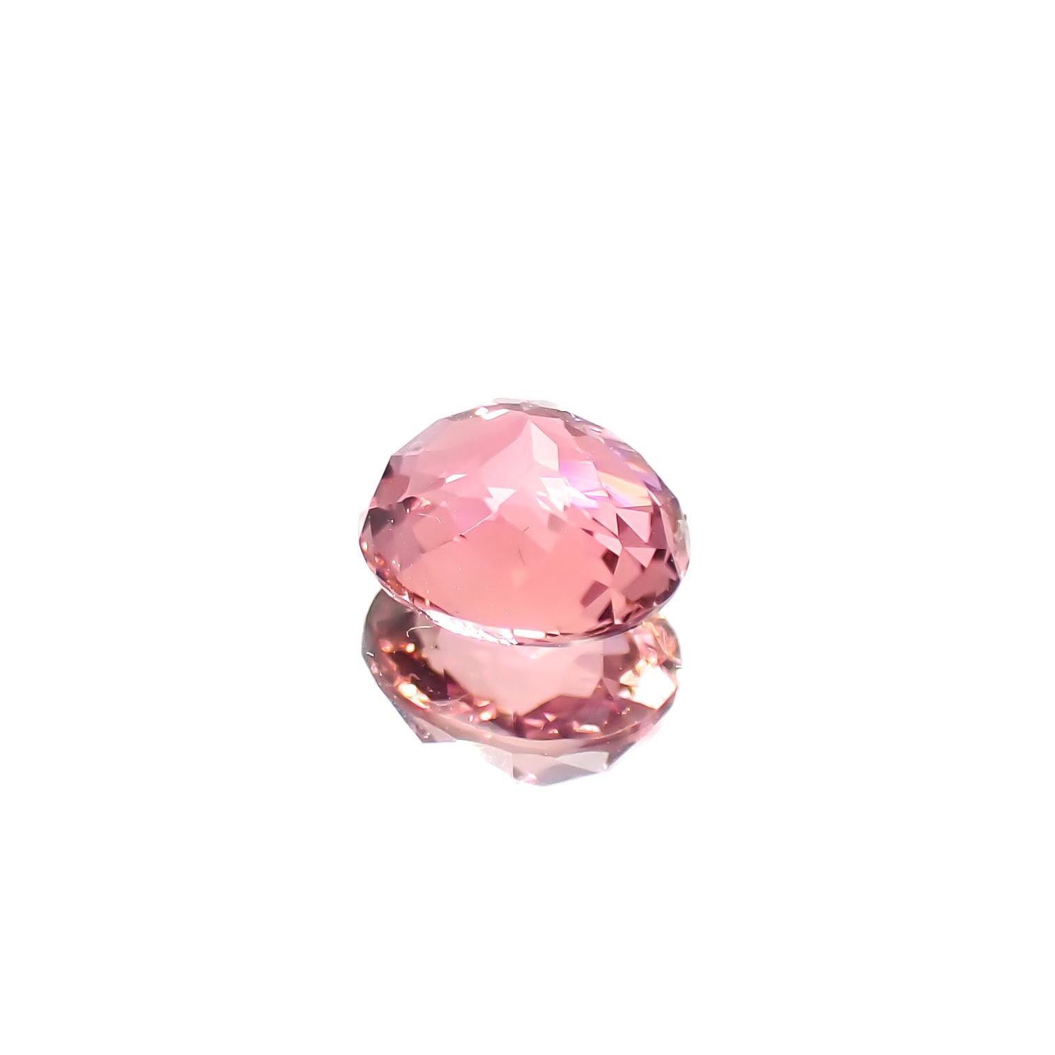 ローズピンクトルマリン(宝石名ピンク・トルマリン)ブラジル/アフリカ産 0.98ct 識別済[240929138]6.7x5.8mm前後
