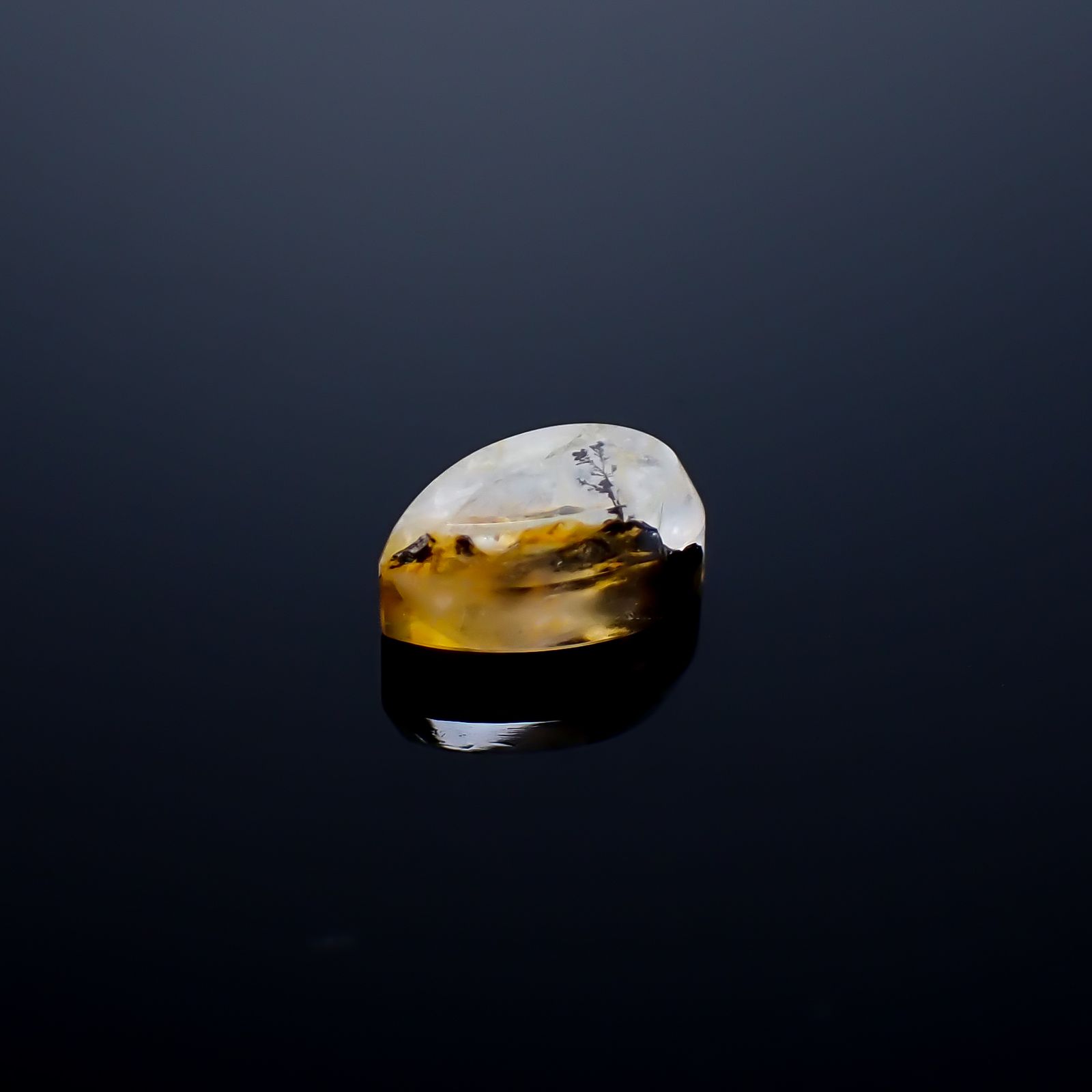 デンドリチッククォーツ ブラジル産 1.73ct / 8.9x5.8mm前後 [260724031]