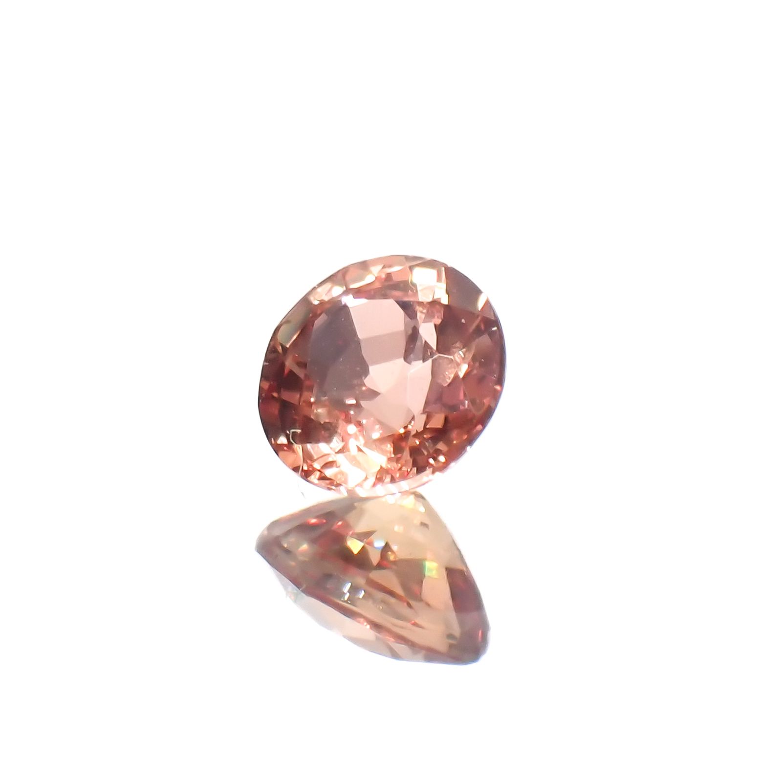 パパラチャサファイア(宝石名サファイア/別名パパラチャ・サファイア)スリランカ産 0.35ct GIA鑑付[230521932]4.06x4.13mm前後