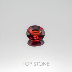 アルマンディンスペサルティンガーネット(宝石名アルマンディン スペサルティン・ガーネット) マダガスカル産 1.83ct 識別済[20073707]7.5×6.5mm前後