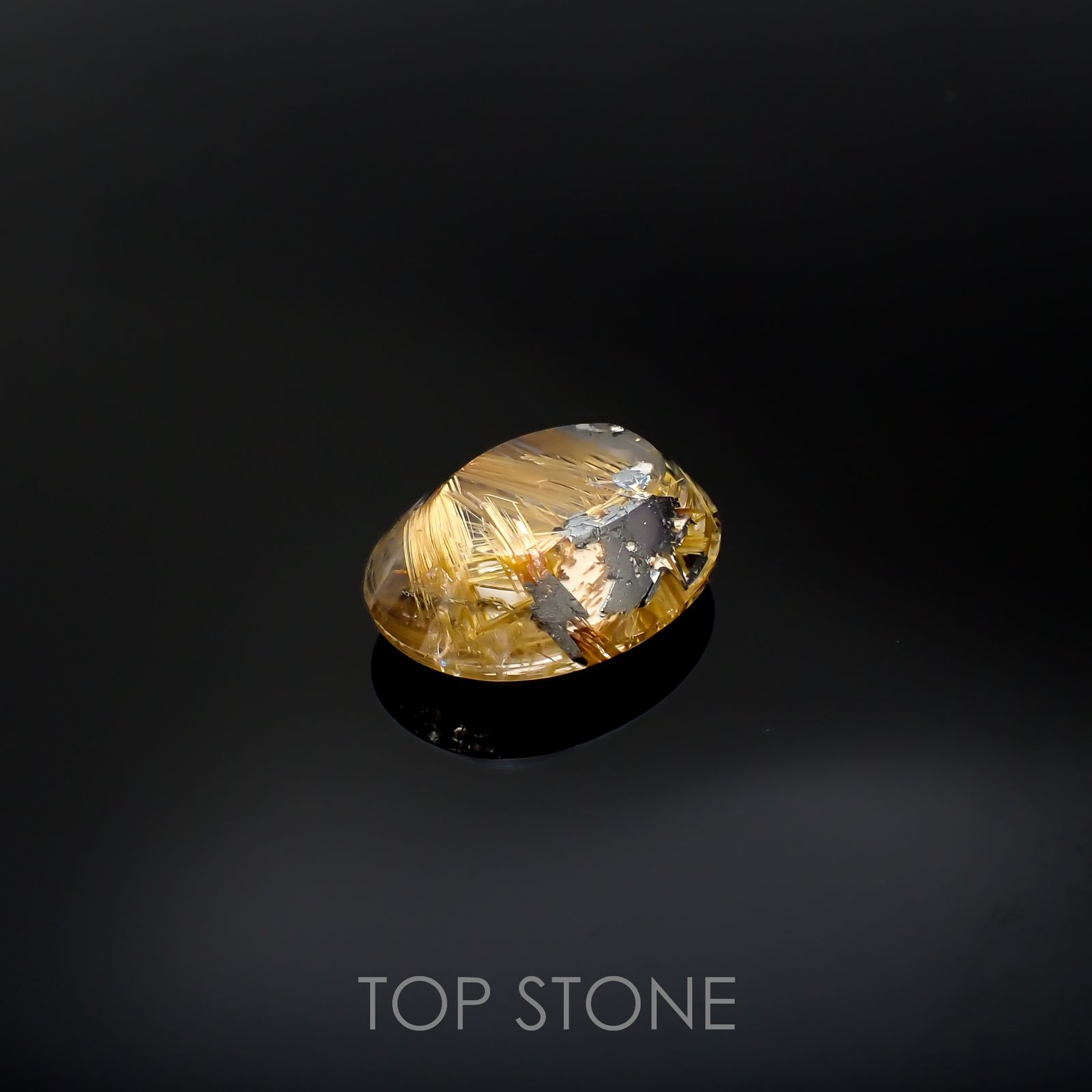 太陽ルチルクォーツ ブラジル産 31.19ct[220716736]24.7x19.2mm前後