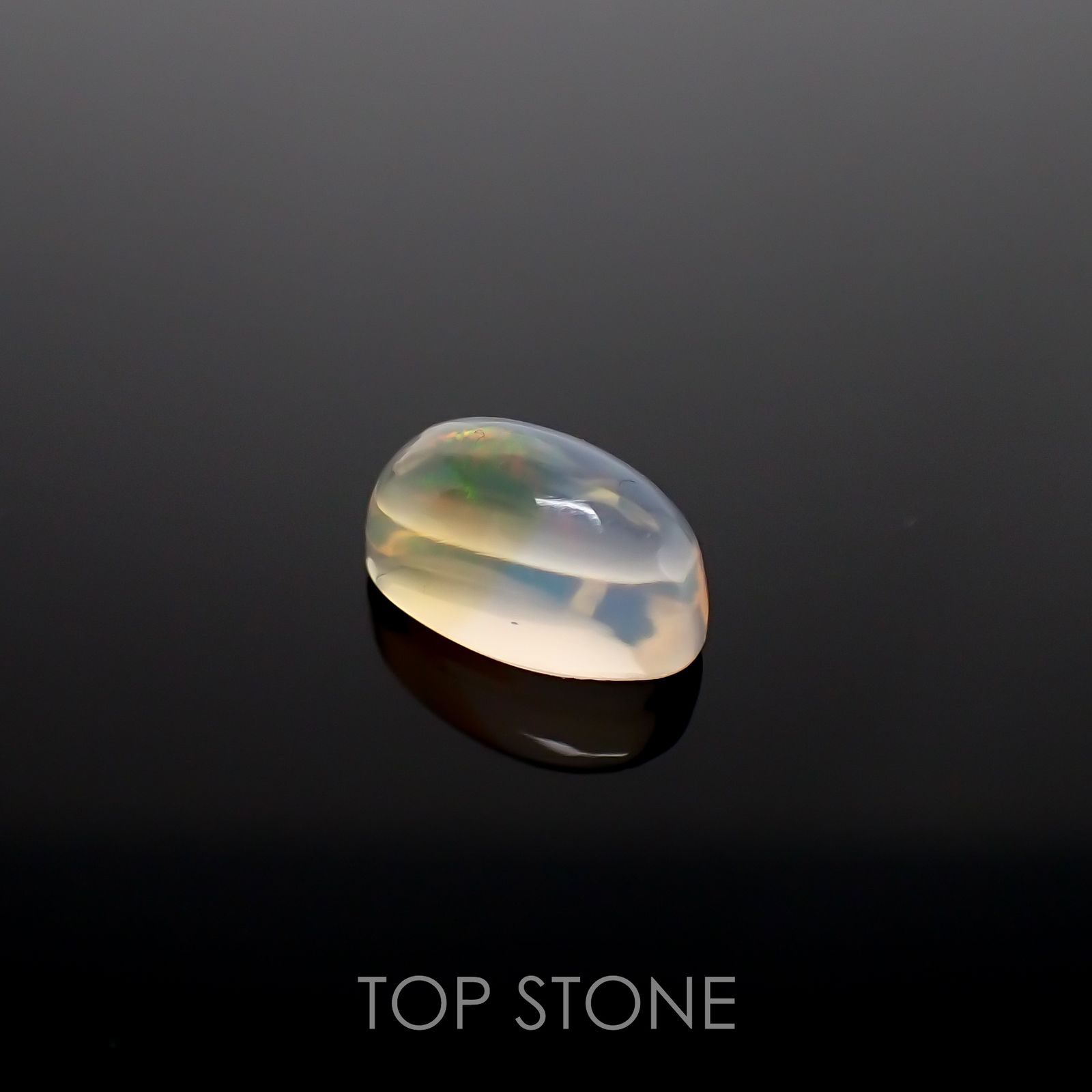メキシコオパール(宝石名オパール) メキシコ産 2.218ct ソ付(彩珠)[210712137]10.8×6.3mm前後