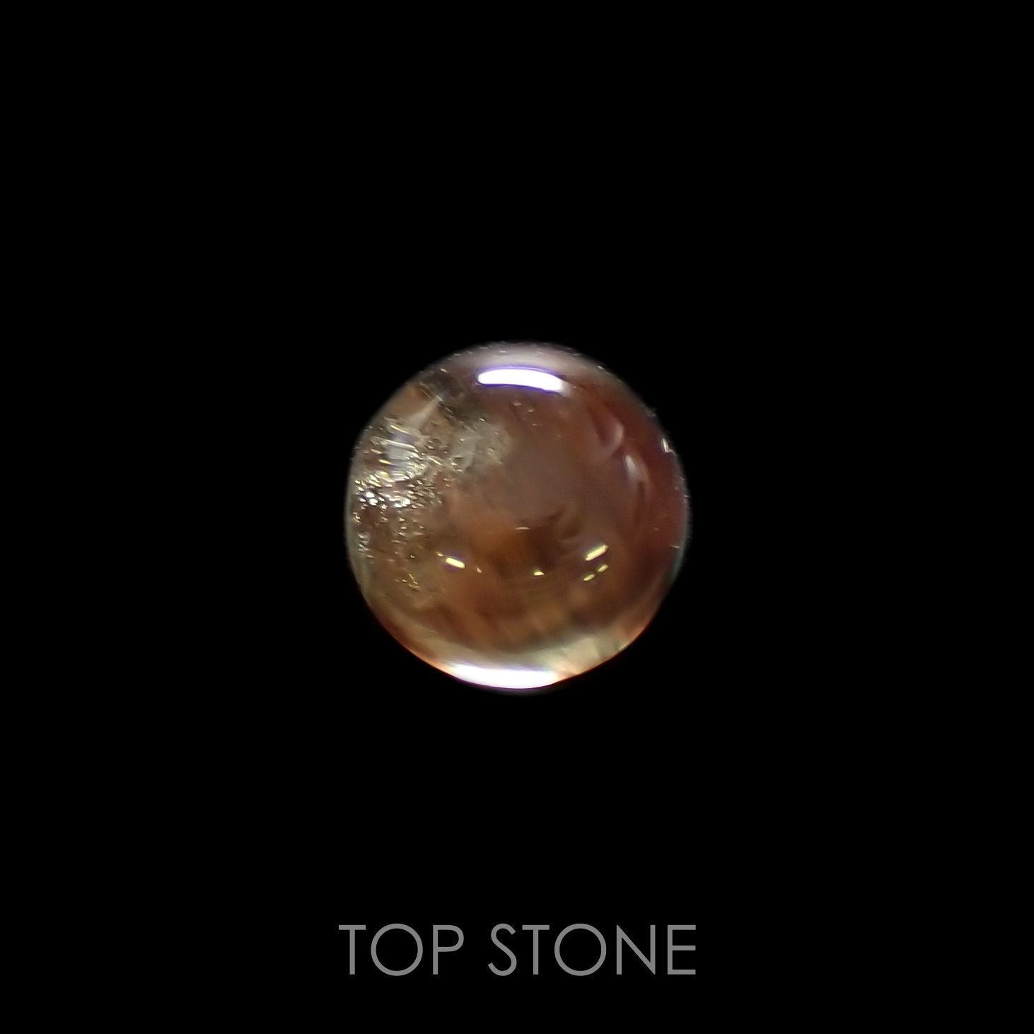 バイカラーアンデシン(宝石名アンデシン)チベット産 2.10ct 識別済[220114683]7.7x7.7mm前後