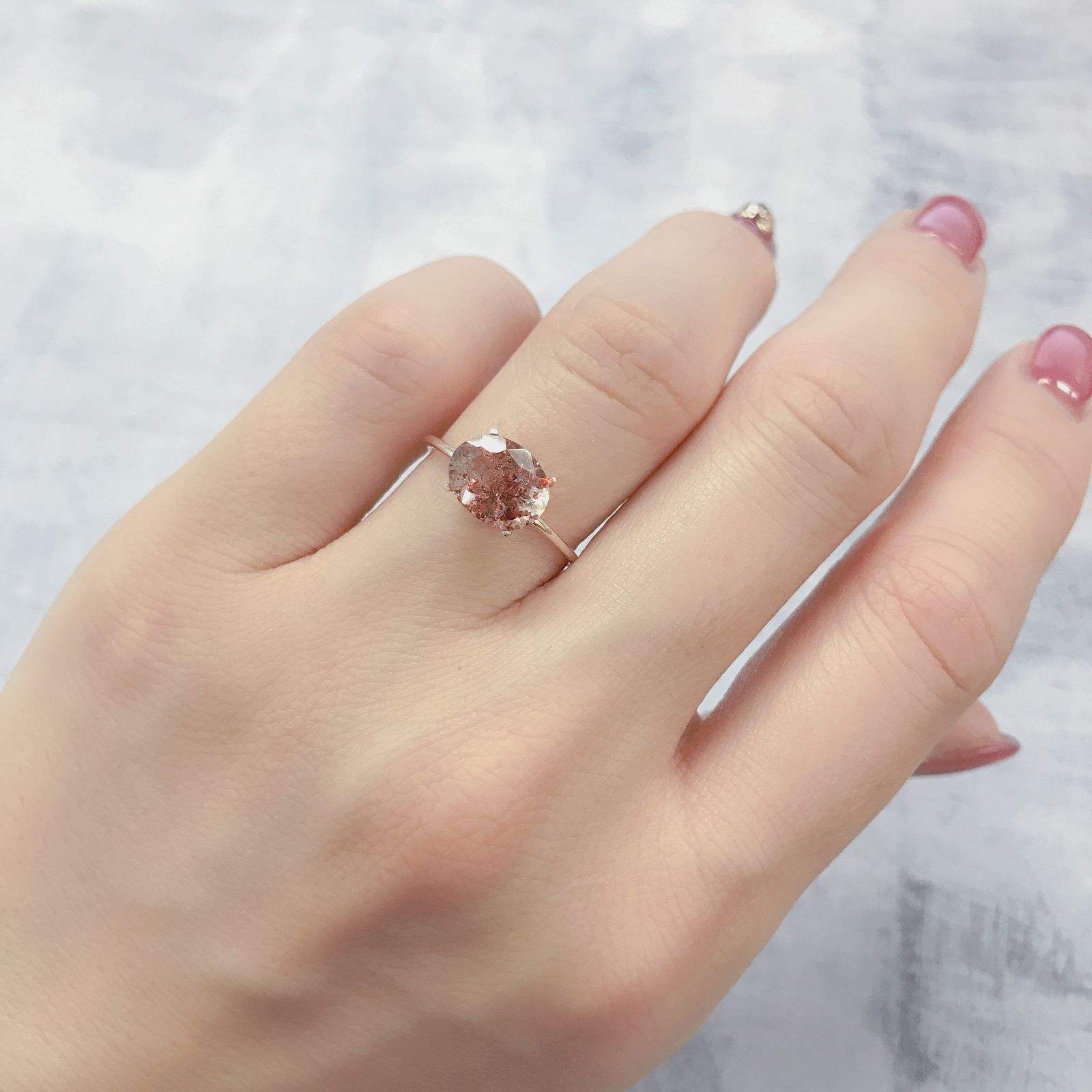 ファイヤークォーツ ナイジェリア産 1.45ct[220114753]8.7x6.8mm前後