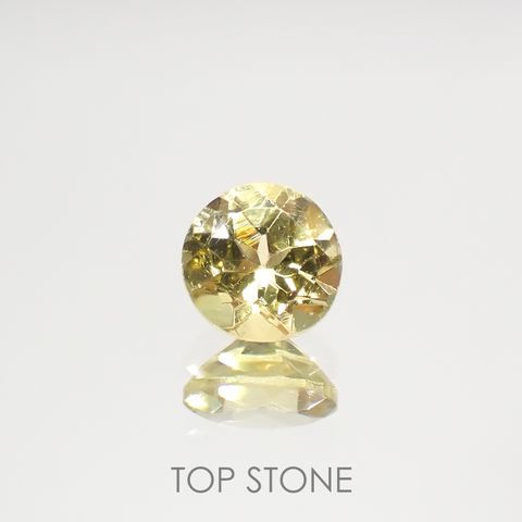 レモンイエローアパタイト(宝石名アパタイト)メキシコ産 0.86ct 識別済[220115469]6x5.9mm前後