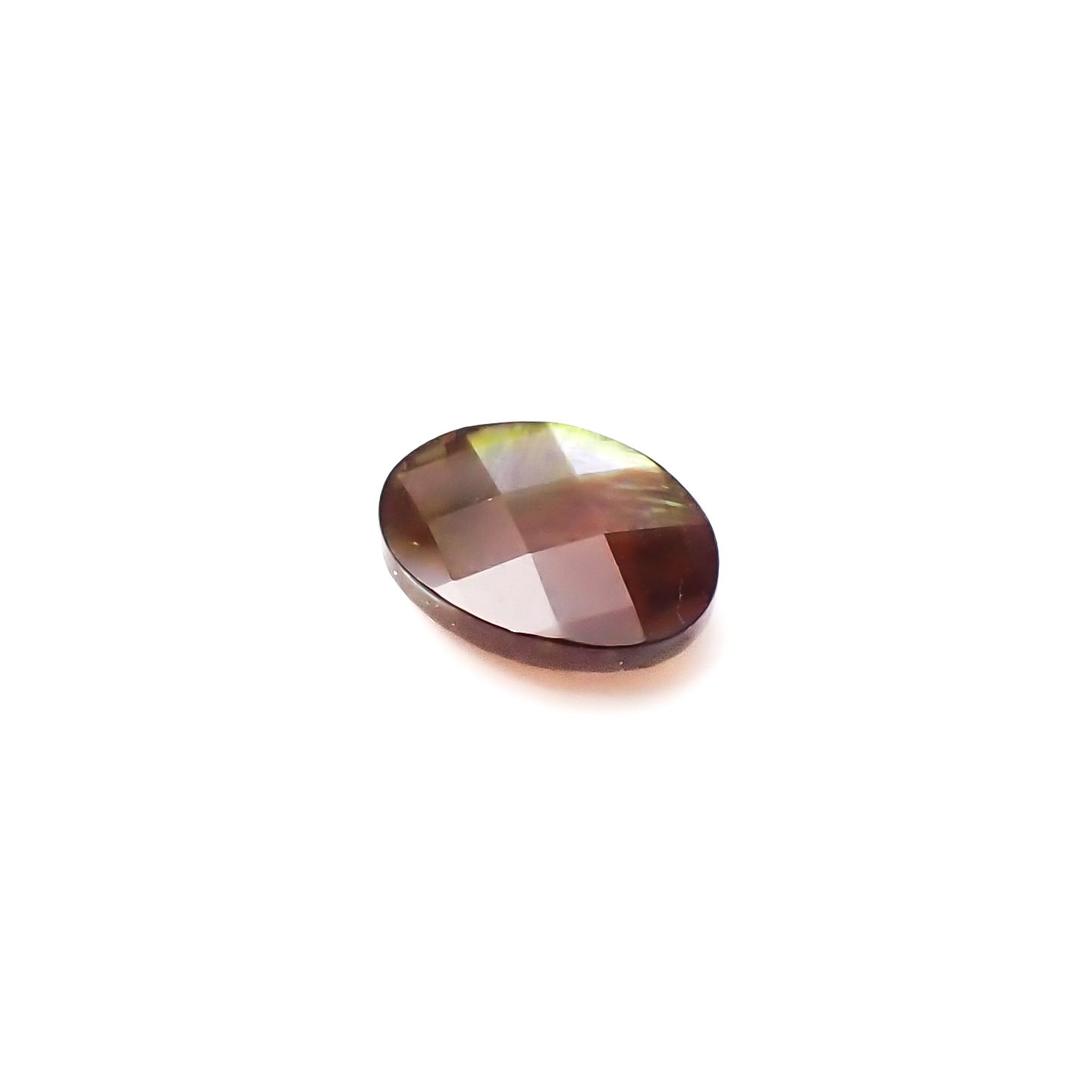◇チェッカーカット◇レインボーガーネット 日本・奈良県産 0.75ct[240125538]6.3x4.8mm前後