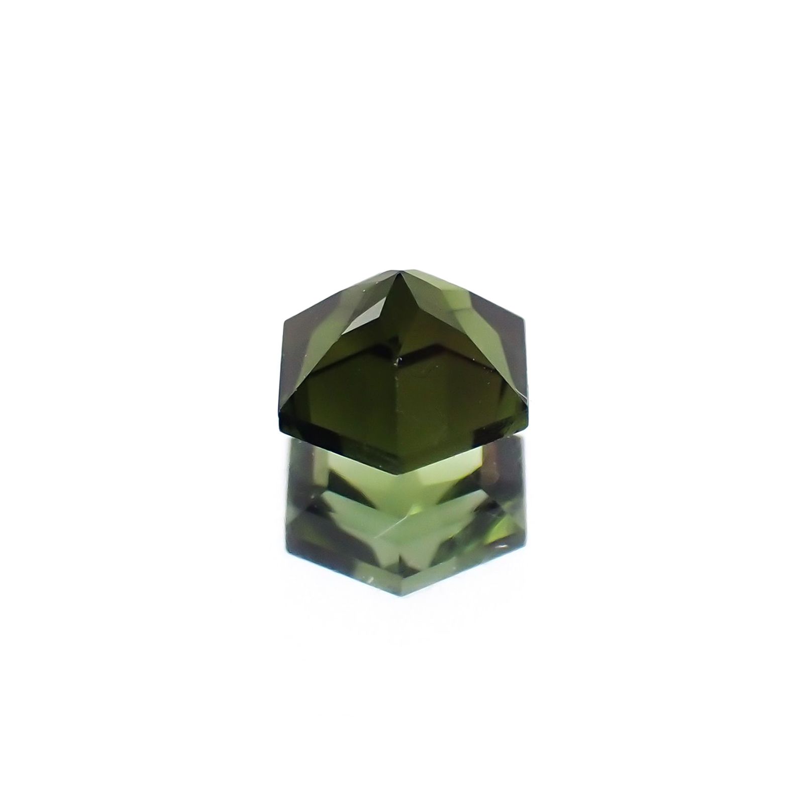 ◇ヘキサゴンカット◇グリーントルマリン(宝石名トルマリン) ブラジル/アフリカ産 識別済 0.31ct / 3.9x3.9mm前後 [21019158]