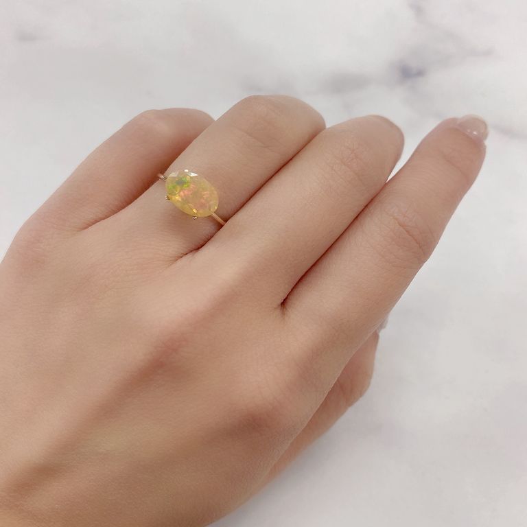 エチオピアオパール(宝石名オパール)エチオピア産 1.10ct 識別済[230521994]10x6.9mm前後