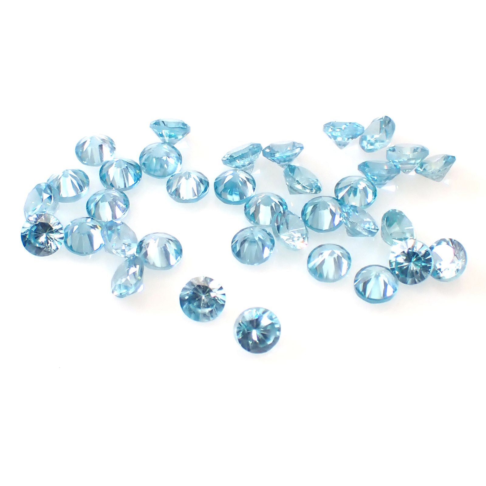 <ランダムセレクト1個販売>ブルージルコン カンボジア産 約0.22ct [250129803-PAC]3.5x3.5mm前後