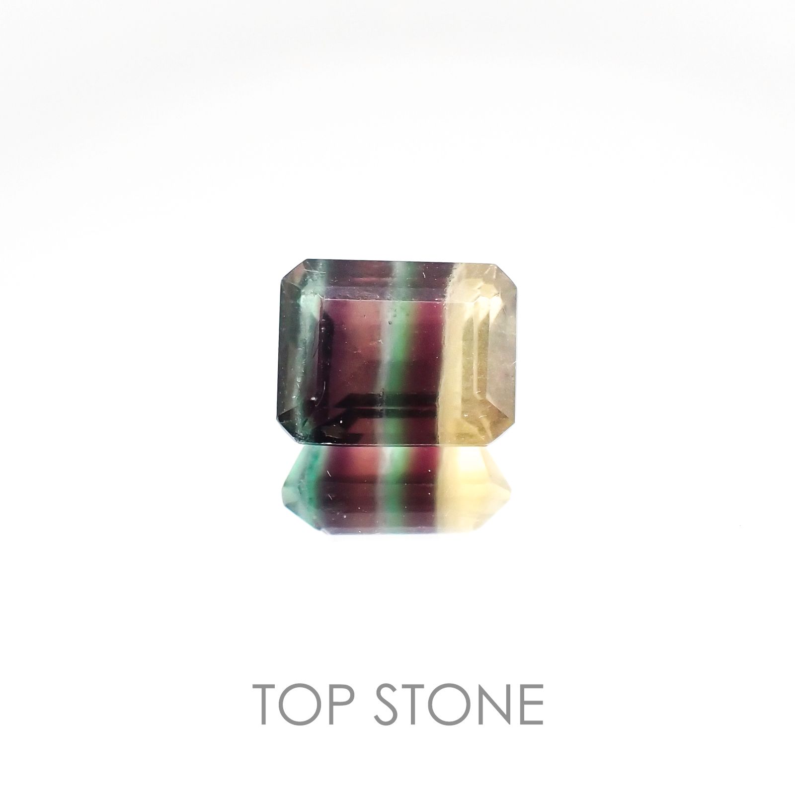 バイカラーフローライト ブラジル産 ルース 2.97ct[20107069]8.9×7.1mm前後