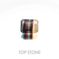 バイカラーフローライト ブラジル産 ルース 2.97ct[20107069]8.9×7.1mm前後