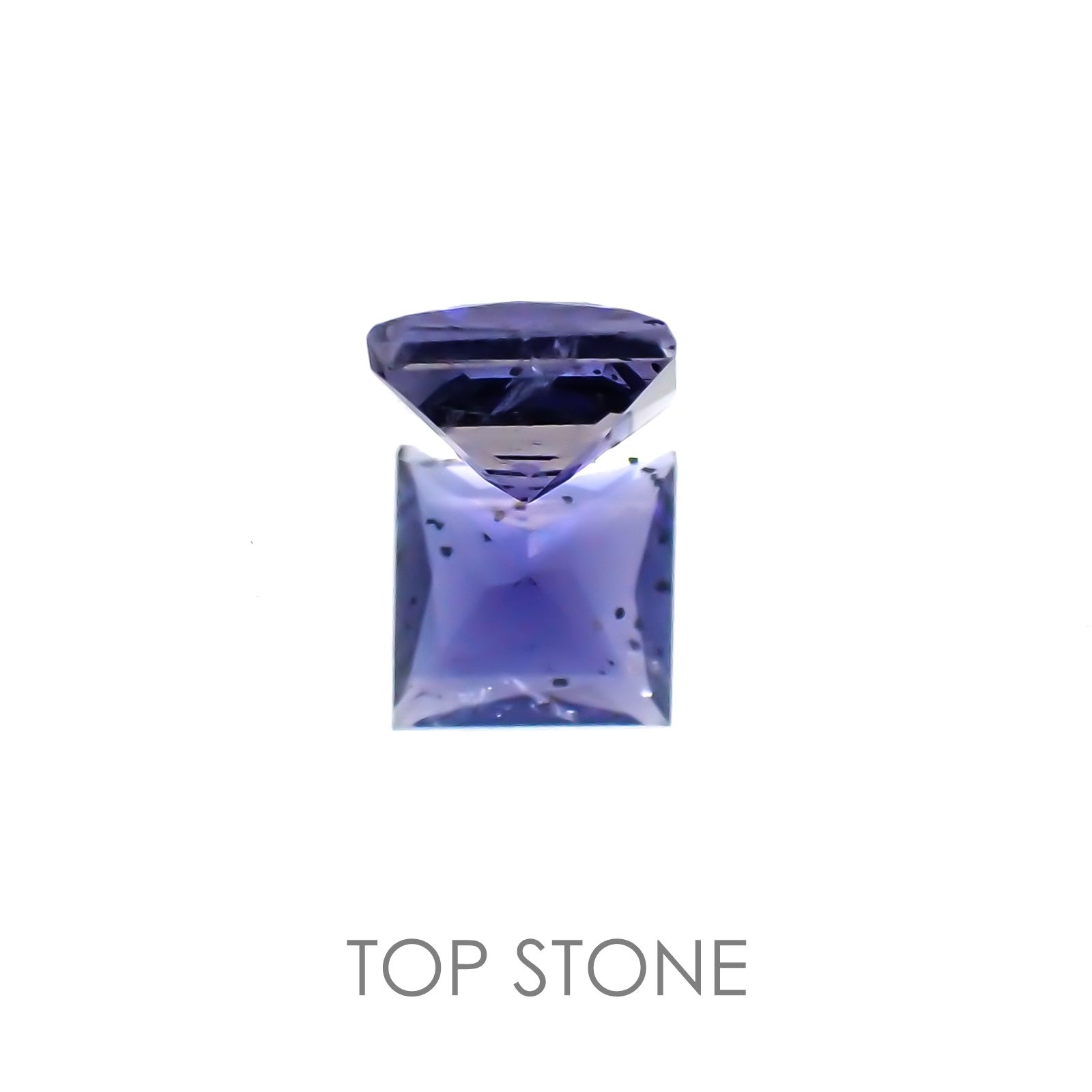 ◇プリンセスカット◇アイオライトサンストーン インド・ブラジル産 ルース 0.42ct[20128414]4.7×4.7mm前後
