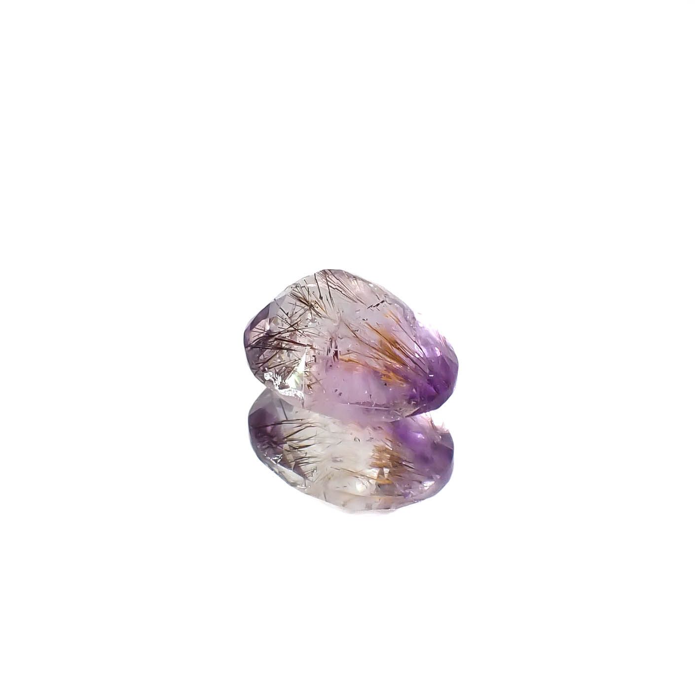 ◇チェッカーカット◇アメジストエレスチャル ブラジル産 2.91ct [250730856]10.6x8.1mm前後