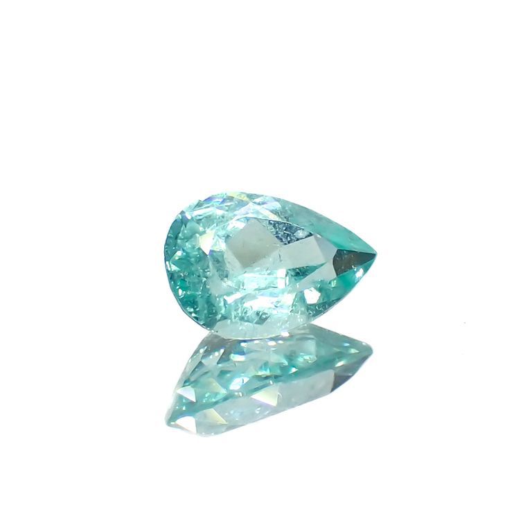 パライバトルマリン(宝石名トルマリン/別名パライバ・トルマリン)ブラジル産 0.392ct ソ付(宝貴協)[221018831]6.1x4.1mm前後