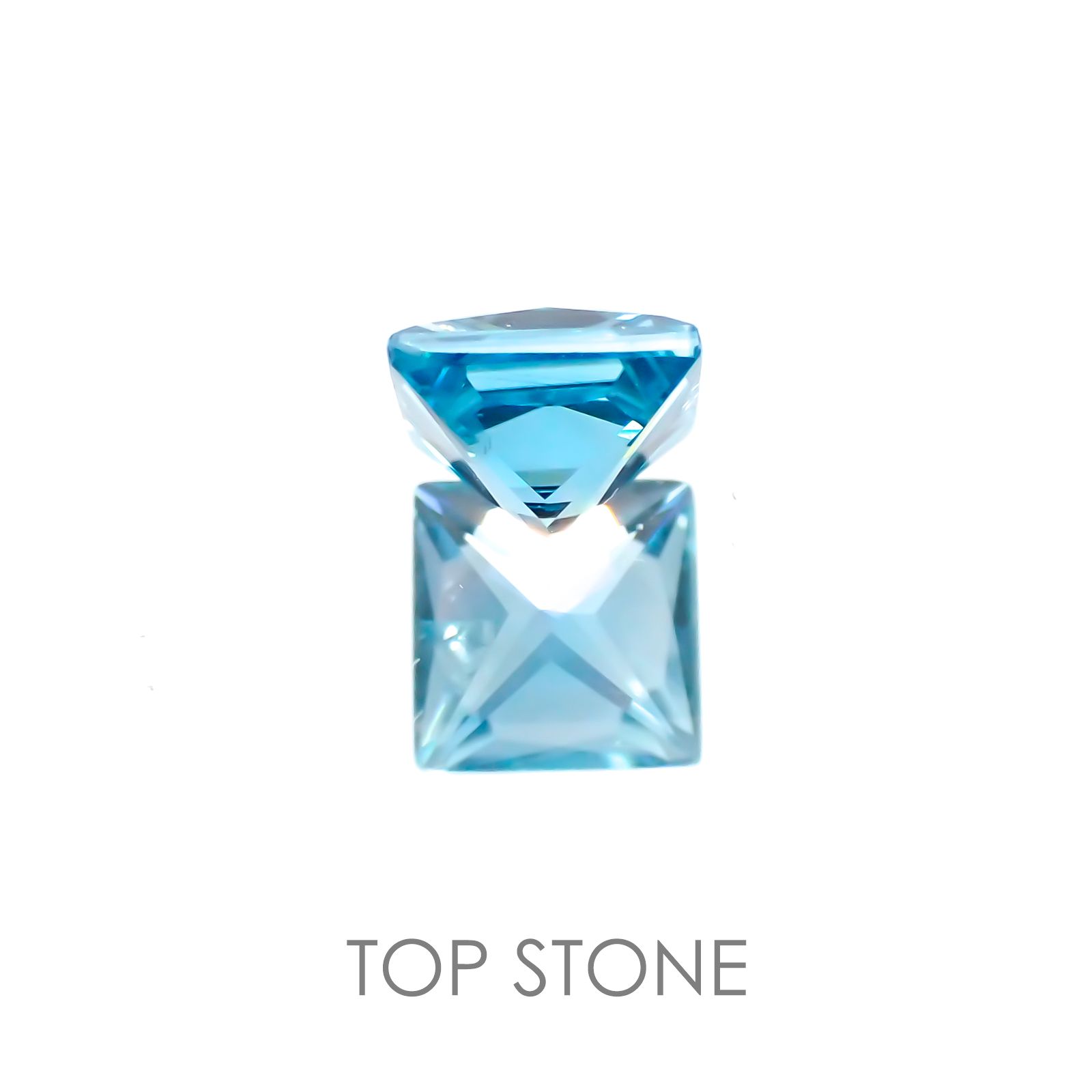 ◇プリンセスカット◇ブルージルコン(宝石名ジルコン) カンボジア産 1.04ct 識別済[21017933]5.1×5.1mm前後