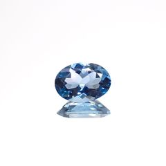 アクアマリン(宝石名アクアマリン)ナイジェリア産 0.66ct 識別済[230220737]7.2x5.1mm前後