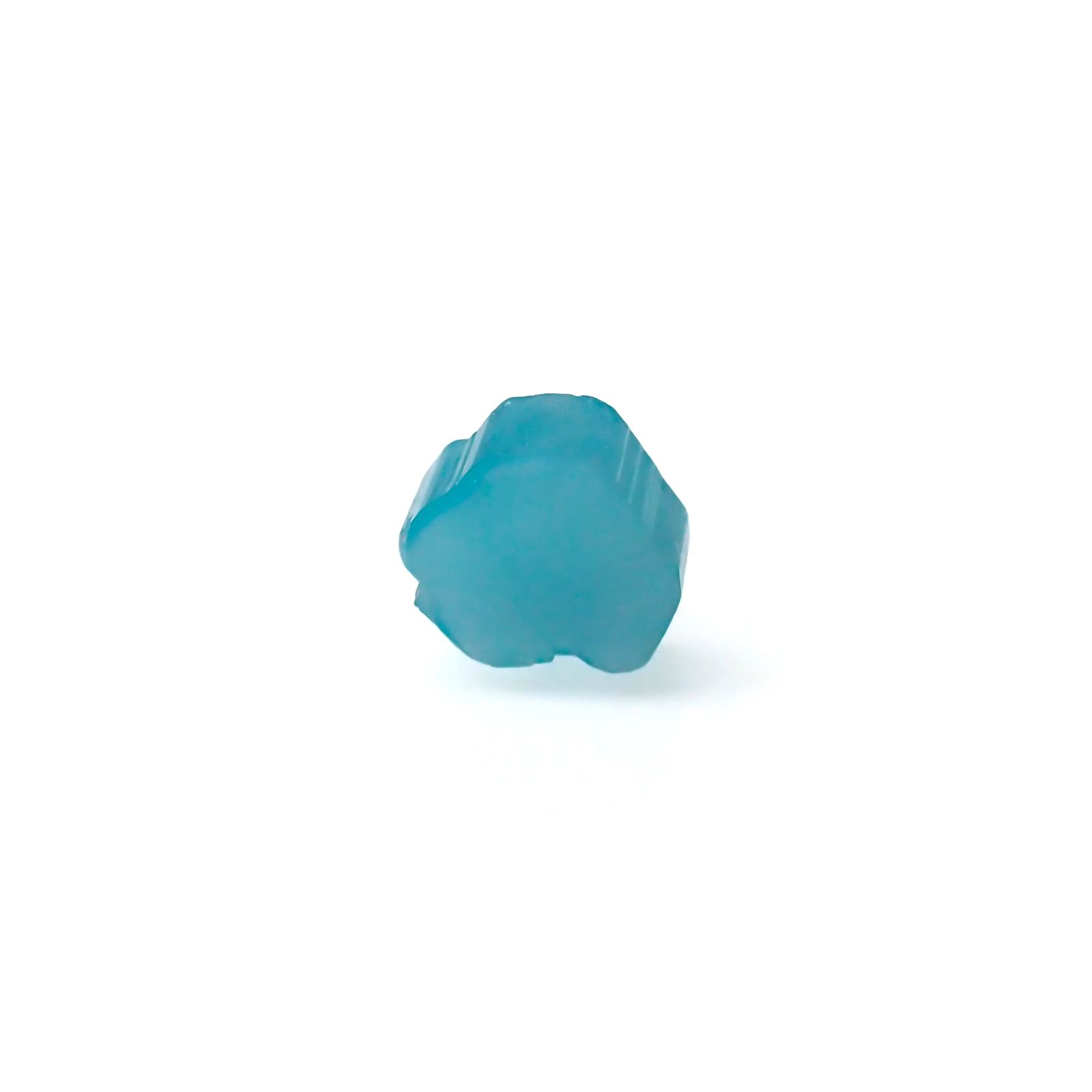 パライバトルマリン 原石スライス ブラジル・パライバ州バターリャ鉱山産 1.55ct / 6.4x7.2mm前後 [251016502]