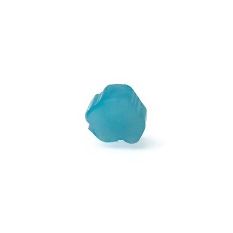 パライバトルマリン 原石スライス ブラジル・パライバ州バターリャ鉱山産 1.55ct / 6.4x7.2mm前後 [251016502]