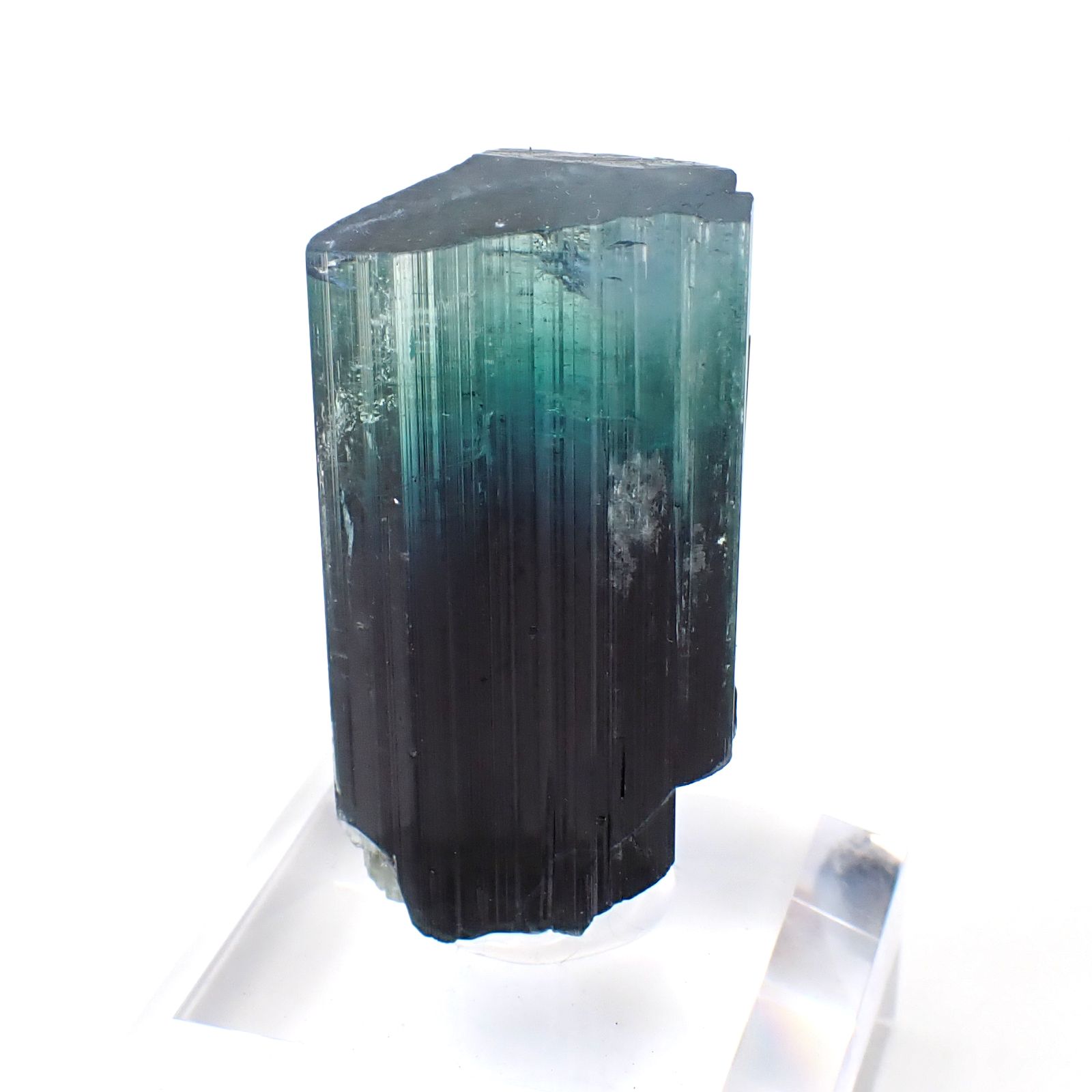 トルマリン柱状結晶原石 アフガニスタン・クナル州産 アクリル台座付き 132.24ct(26.44g) / 15.7x22.7x41.8mm前後 [260632366]