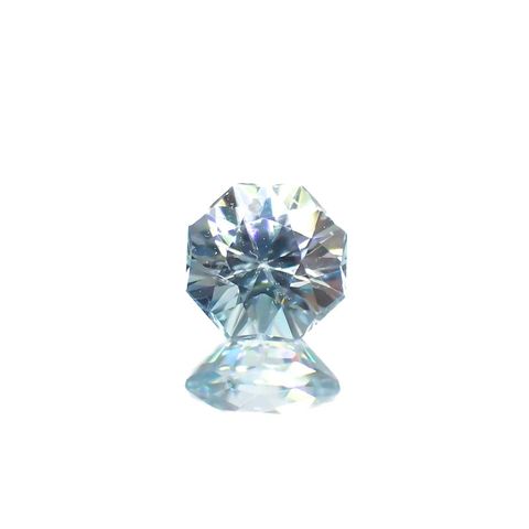 ◇オクタゴンカット◇アイスブルージルコン(宝石名ジルコン)カンボジア産 0.77ct 識別済[220716827]4.9x4.9mm前後