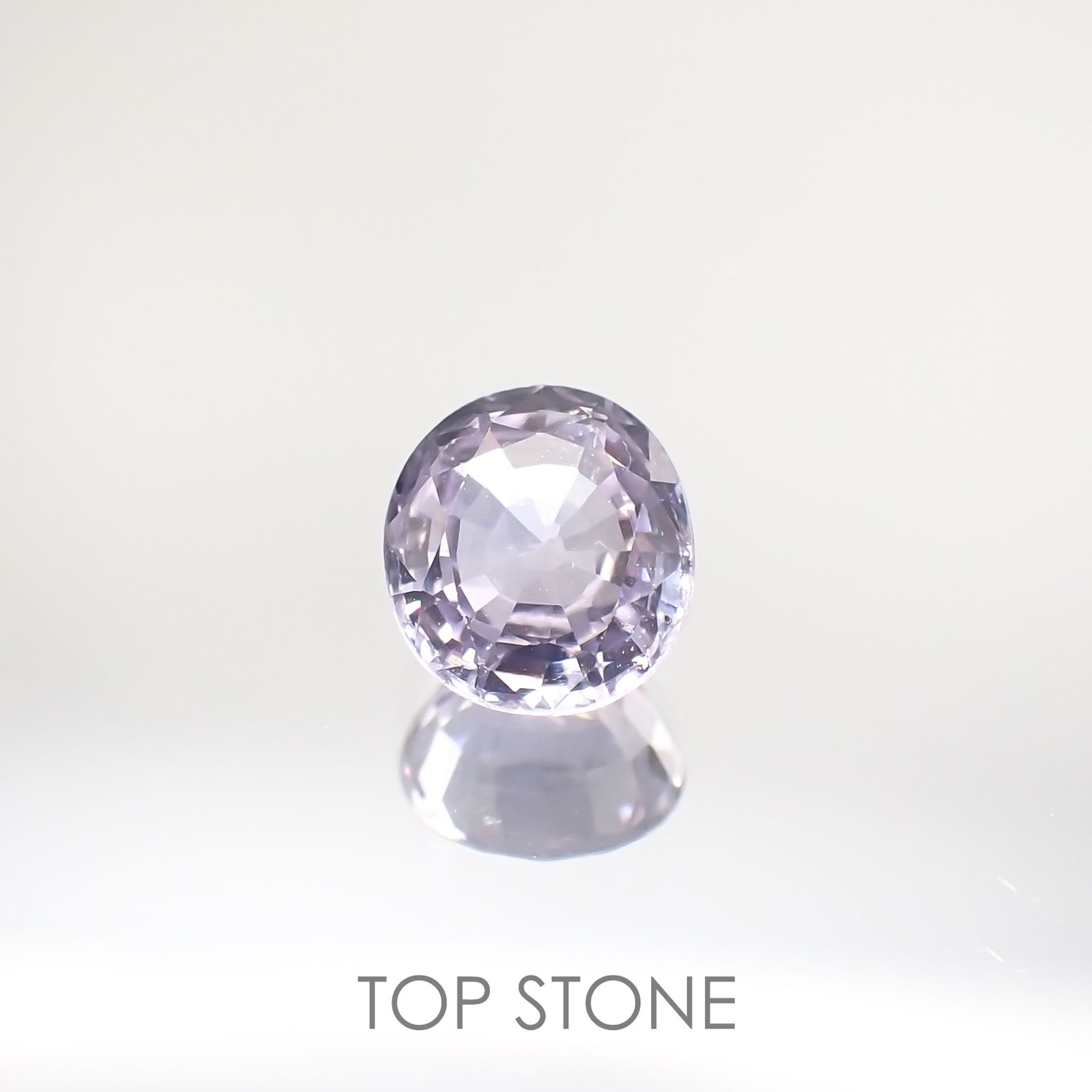 ラベンダーサファイア(宝石名サファイア) マダガスカル/スリランカ産 0.90ct 識別済[210812504]6.2×5.4mm前後
