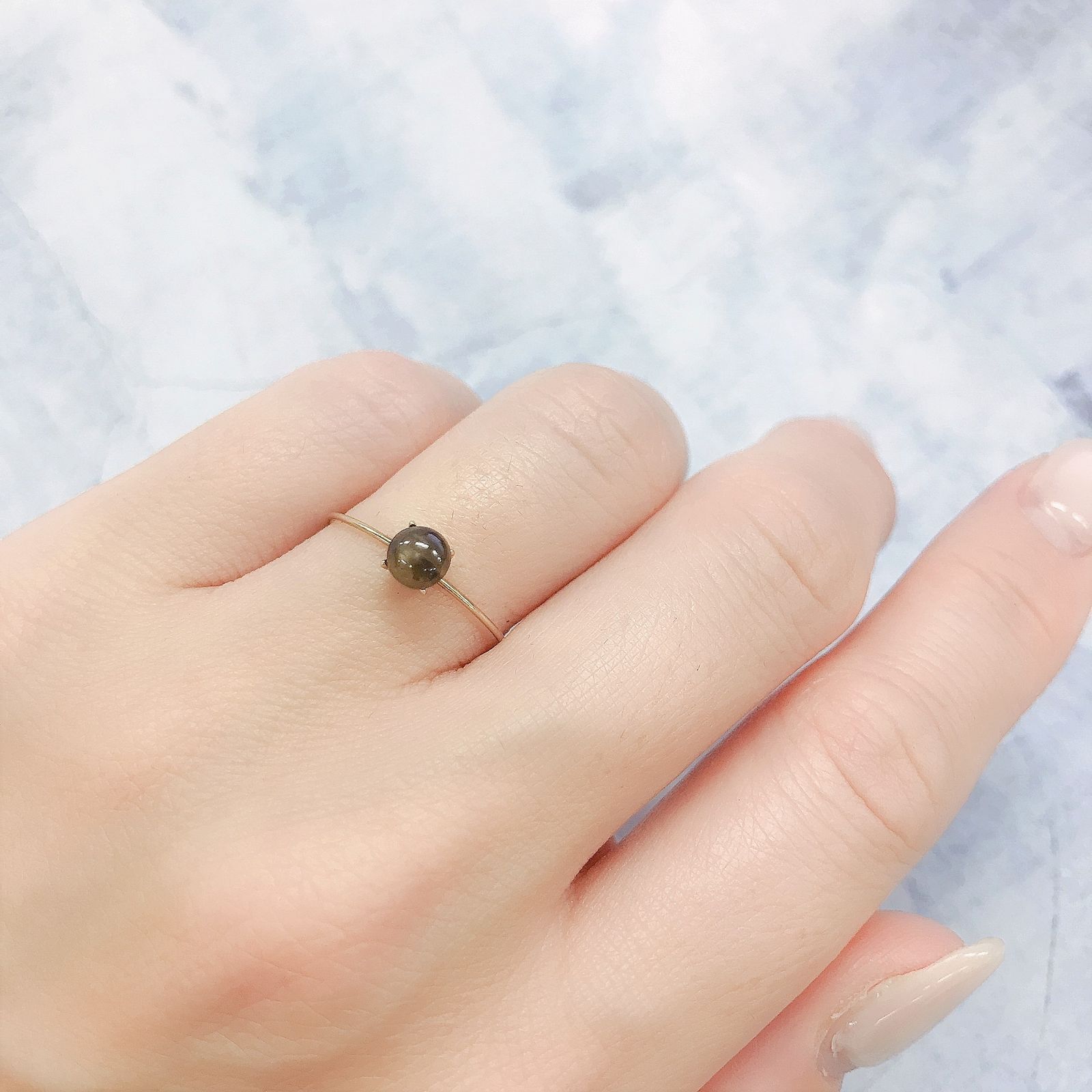 ゴールドシーンサファイア(宝石名シーン・サファイア)ケニア産 0.61ct 識別済[220616223]4.7x4.6mm前後