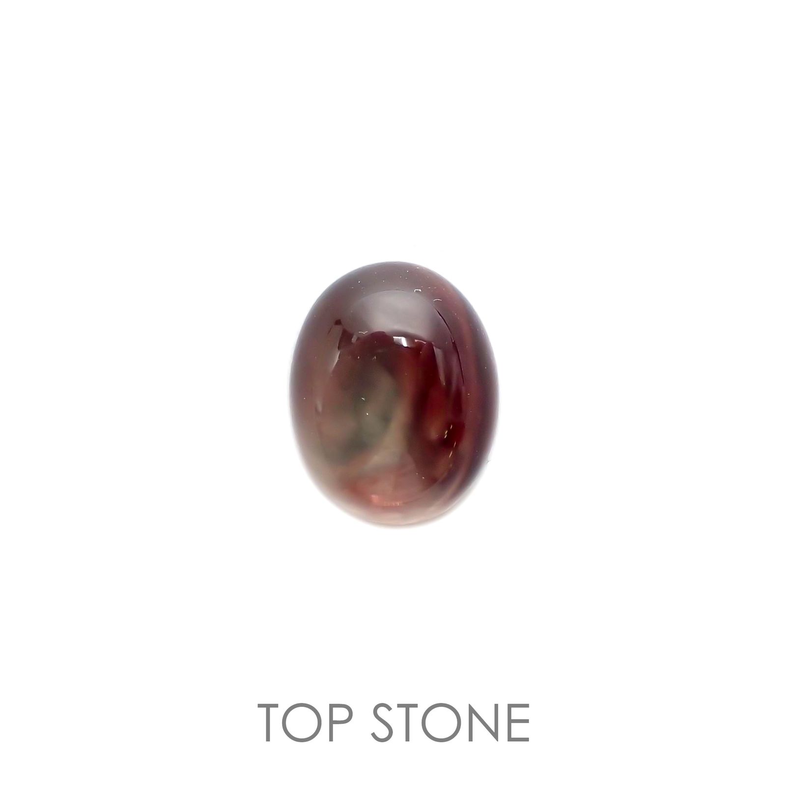 バイカラーアンデシン(宝石名アンデシン/ラブラドライト) チベット産 2.90ct 識別済[210913541]10.2×8.1mm前後