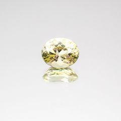 アンブリゴナイト/モンテブラサイト(宝石名モンテブラサイト)マダガスカル産 0.946ct ソ付(日独)[231124102]6.6x5.3mm前後