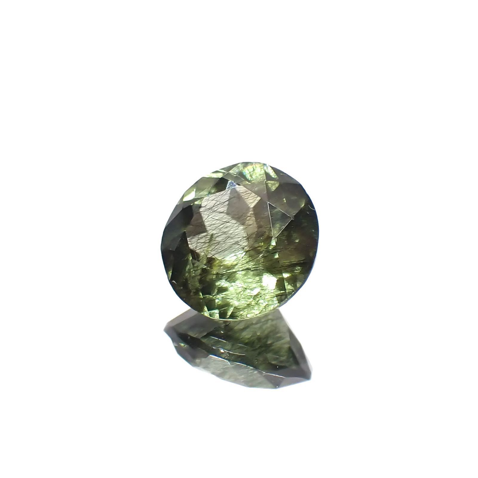 ルドウィジャイトインペリドット パキスタン産 1.48ct[221219512]7.3x7.1mm前後