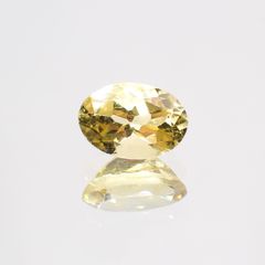 レモンイエローアパタイト(宝石名アパタイト) メキシコ産 0.82ct 識別済[211013232]7×4.8mm前後