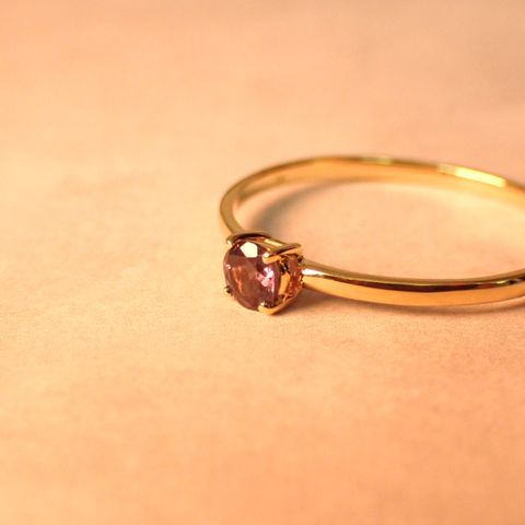 リング空枠：石留め▶アレキサンドライト（お客様製作例）