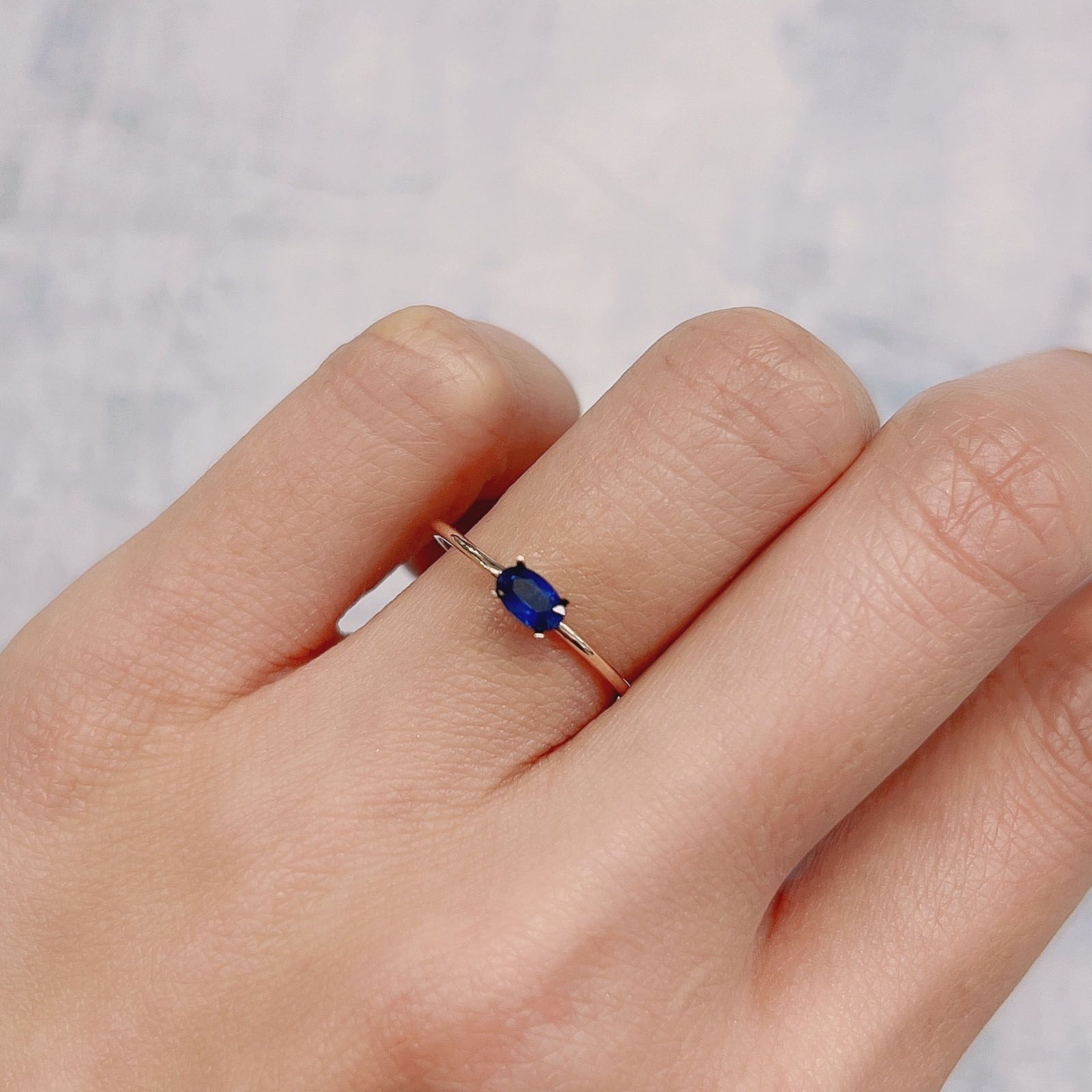 サファイア(宝石名サファイア) マダガスカル/スリランカ産 0.33ct 識別済[21038715]5×3.1mm前後