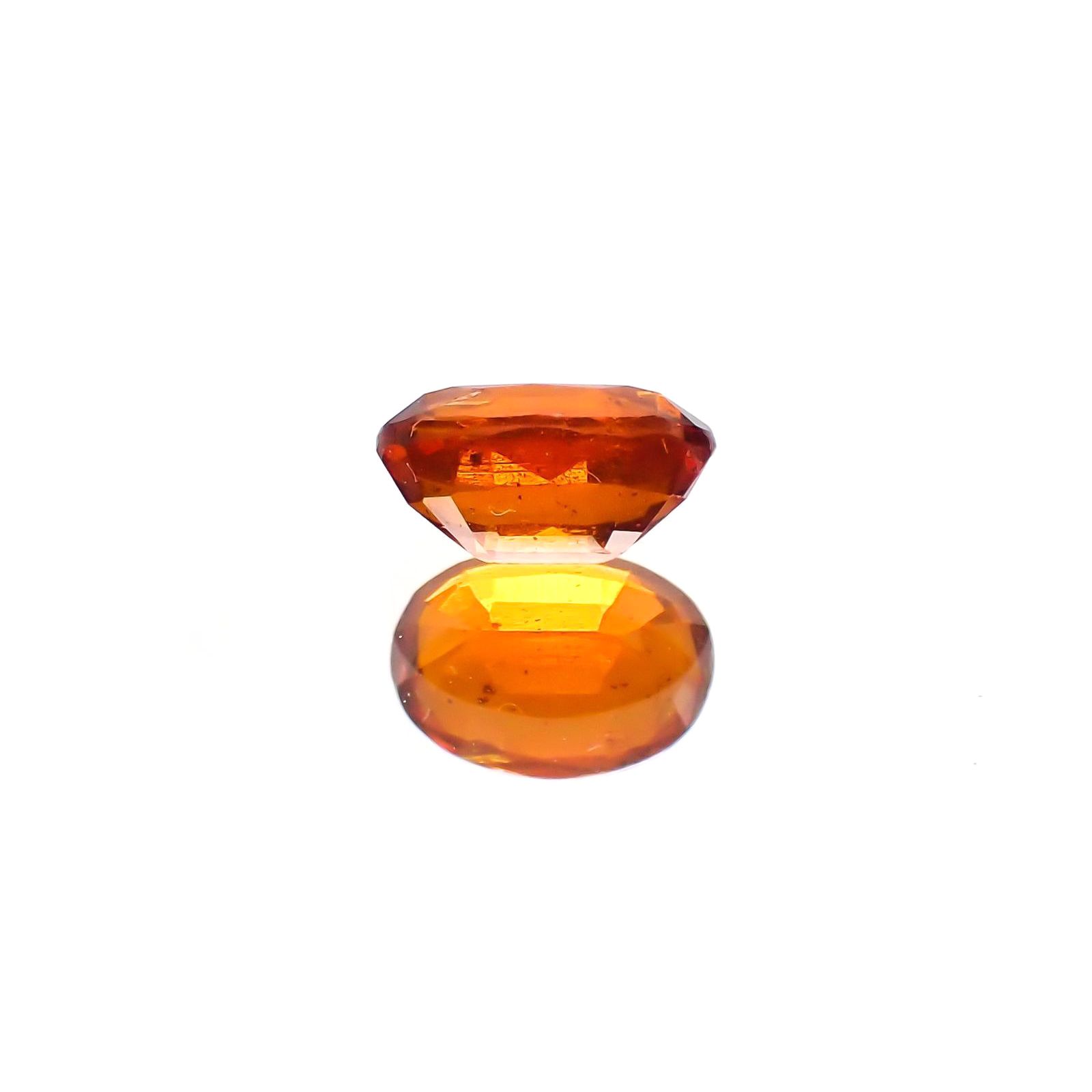 オレンジカイヤナイト(宝石名カイヤナイト) ネパール産 1.07ct 識別済[210812450]7×5mm前後