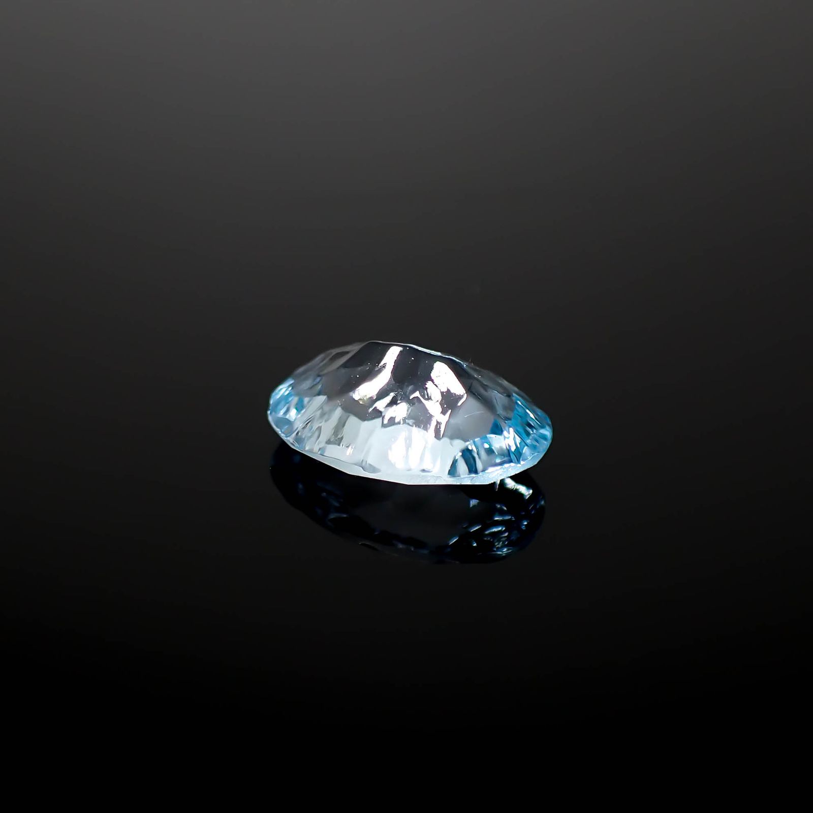 ◇カスタムカット◇ブルートパーズ ブラジル産 3.58ct [241029252]12x8.1mm前後