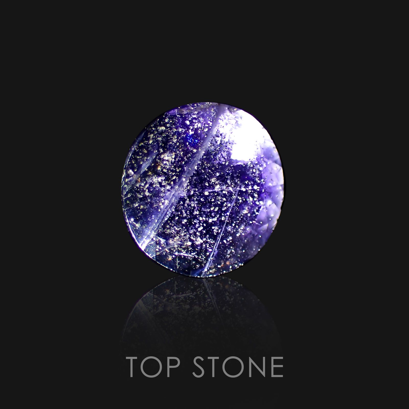 アイオライトサンストーン インド・ブラジル産 ルース 1.67ct[21019200]7.9×7.8mm前後