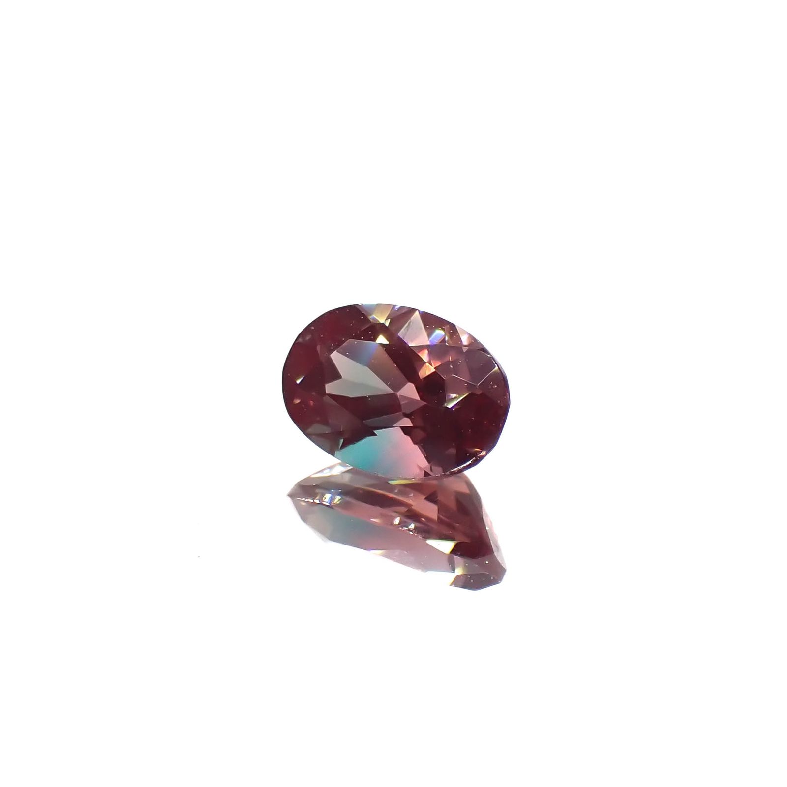 バイカラーアンデシン モンゴル産 0.46ct[230421502]6x4.2mm前後