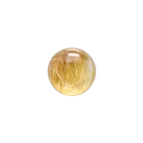 ルチルクォーツ(宝石名ルチルレイテッド・クォーツ) ブラジル産 識別済 2.21ct / 7.4×7.4mm前後 [251013303]