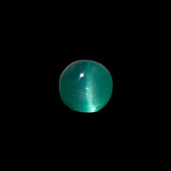 エメラルドキャッツアイ(宝石名エメラルド)コロンビア産 0.87ct 識別済[220115189]5.3x5.1mm前後
