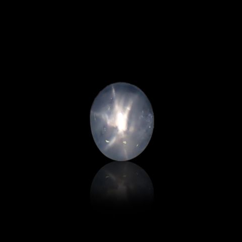 ブルースターサファイア(宝石名スター・サファイア)ビルマ産 1.24ct 識別済[230321218]6.6x5.3mm前後