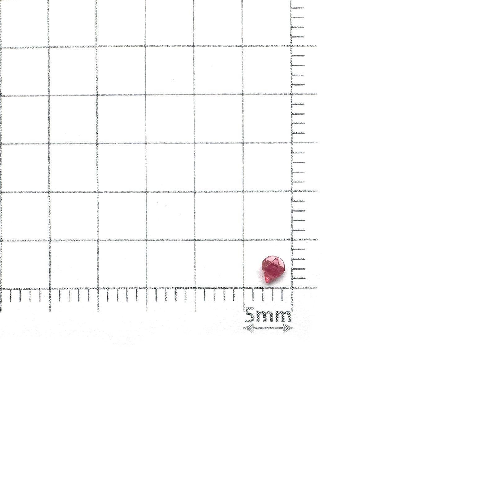 ツインクリスタルスピネル(スピネル式双晶) 原石 ビルマ産 0.050ct[240628425]2.3x2.9mm前後
