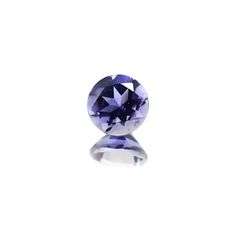 <ランダムセレクト1個販売> アイオライトSA(宝石名アイオライト) ラウンドカット アフリカ産 0.22ct前後 識別済[20107169-PAC]4×4mm前後