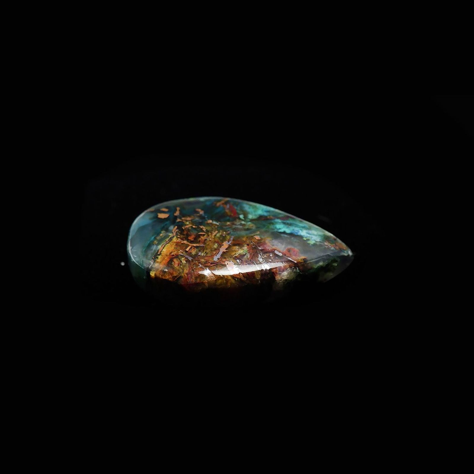コッパークリソコラインカルセドニー インドネシア産 18.61ct / 21.3x14.5mm前後 [240125550]