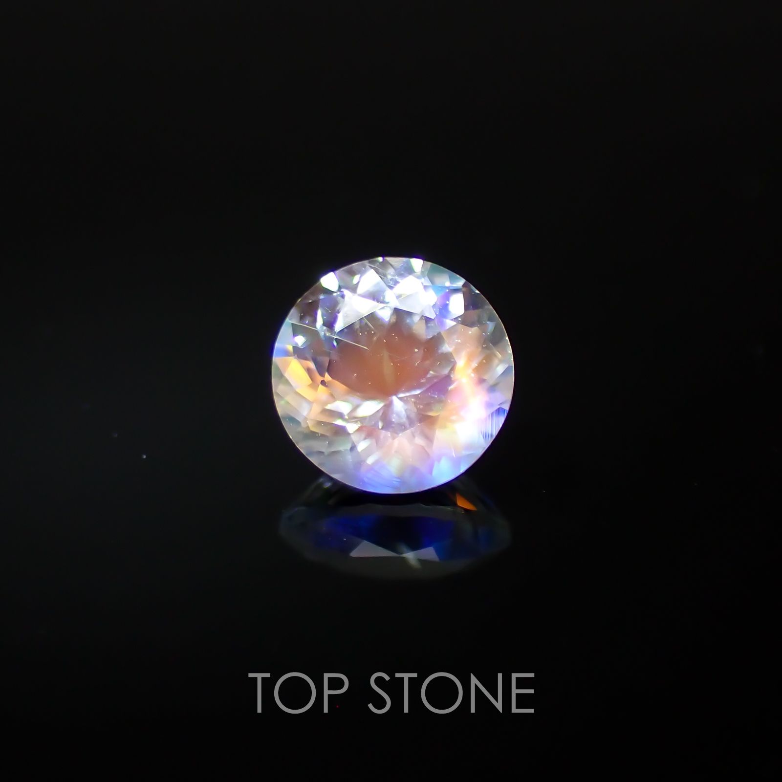 レインボームーンストーン(アンデシンラブラドライト) マダガスカル産 ルース 0.44ct[210310119]5×5mm前後
